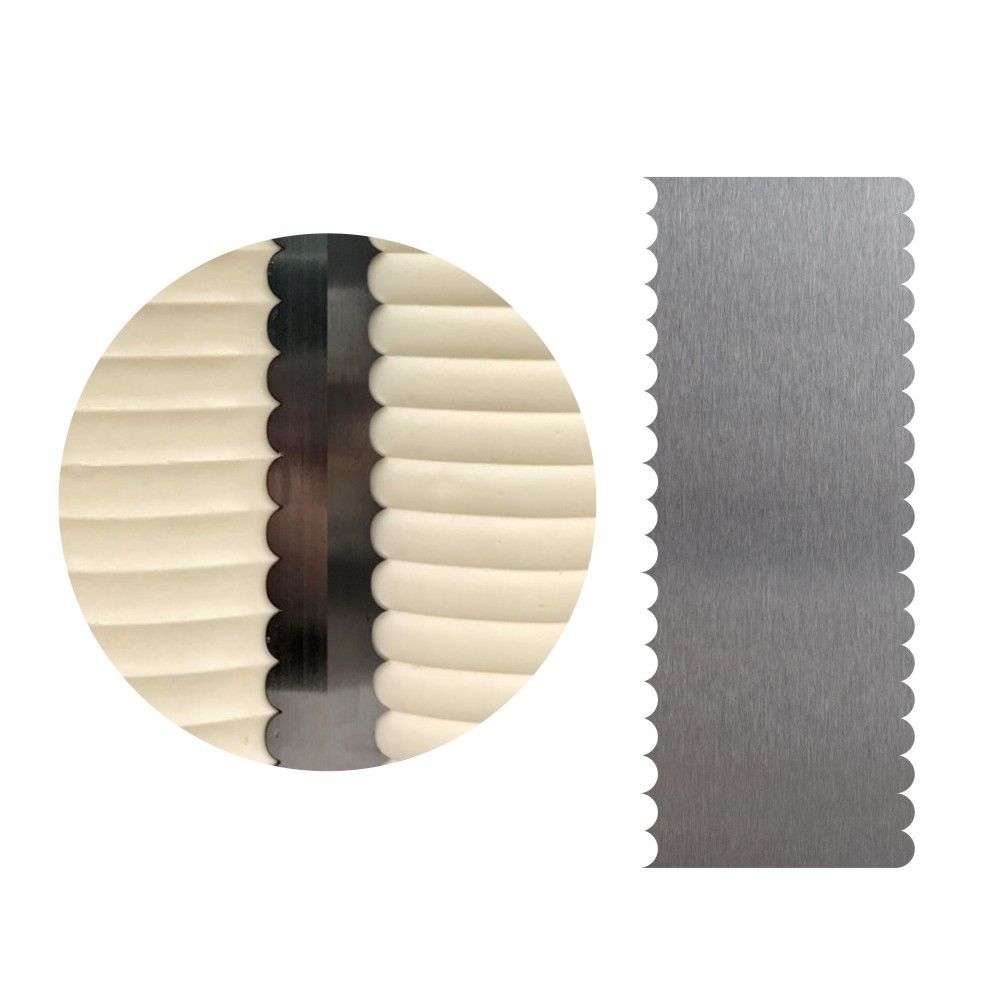 RRB14318 Stainless Steel Cake Scraper Comb Efficiently Smooth Buttercream  Icing & Pastry Edges From Mr_cars, $3.4